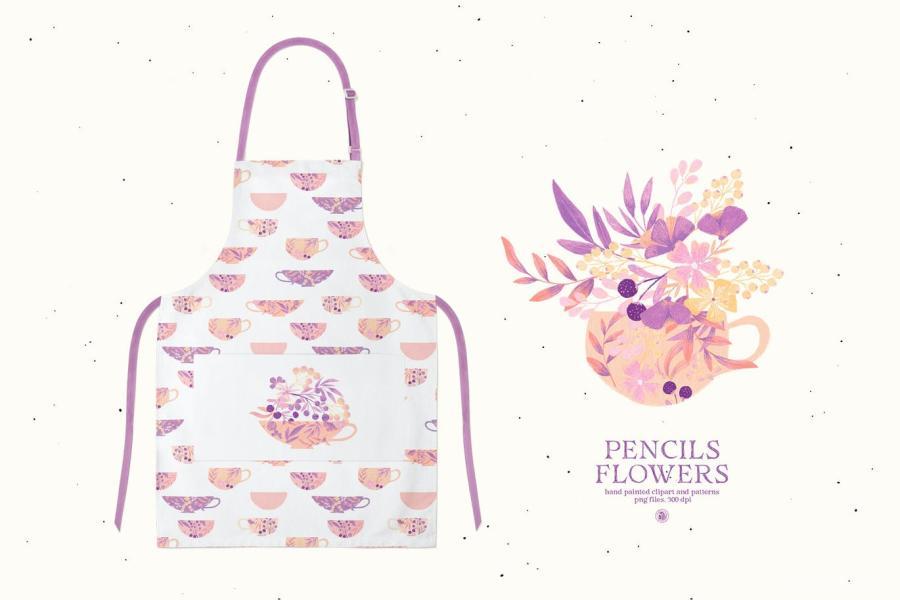 25xt-160242 Pencils-Flowers---hand-drawn-clipart-and-patternsz4.jpg