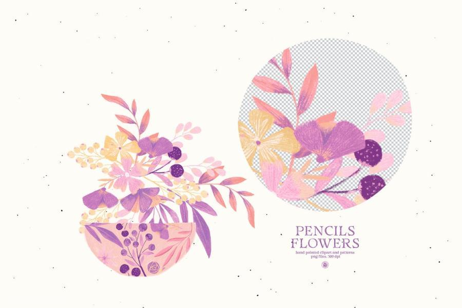 25xt-160242 Pencils-Flowers---hand-drawn-clipart-and-patternsz6.jpg