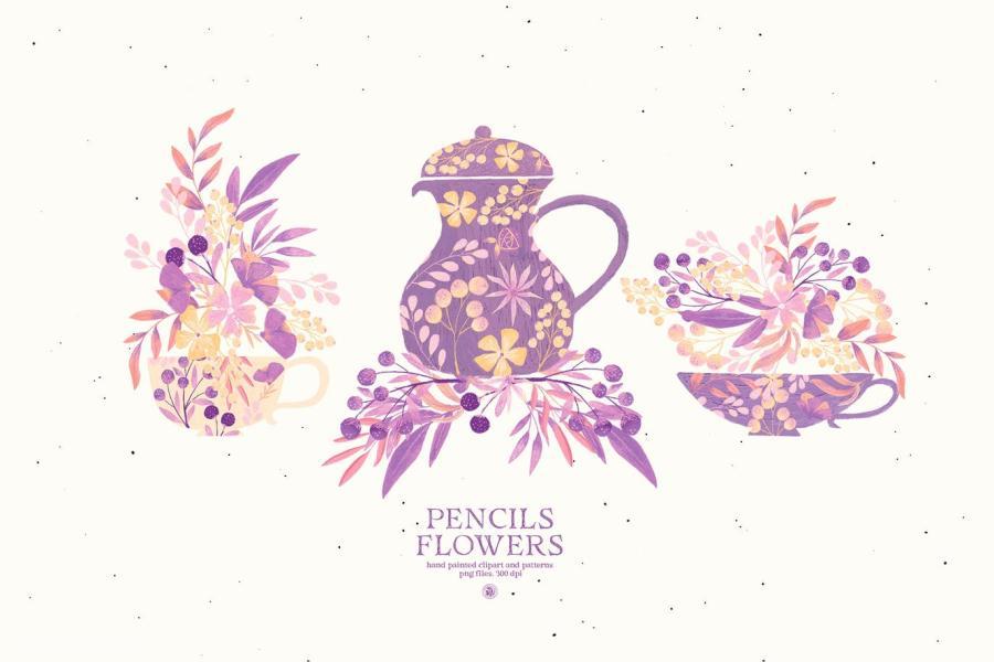 25xt-160242 Pencils-Flowers---hand-drawn-clipart-and-patternsz7.jpg