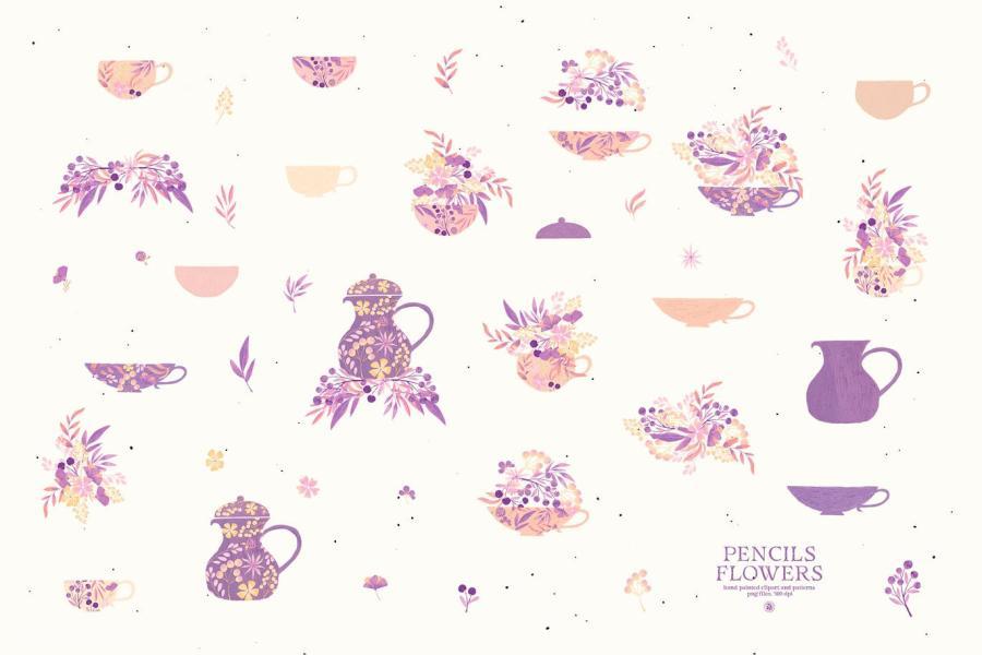 25xt-160242 Pencils-Flowers---hand-drawn-clipart-and-patternsz8.jpg