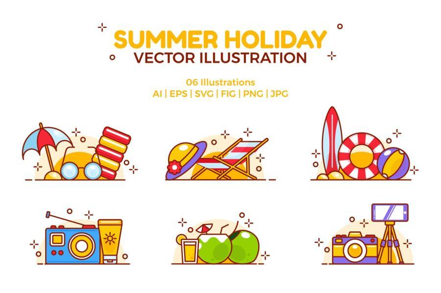 25xt-160370 Summer-Holiday-Vector-Illustration-Setz2.jpg