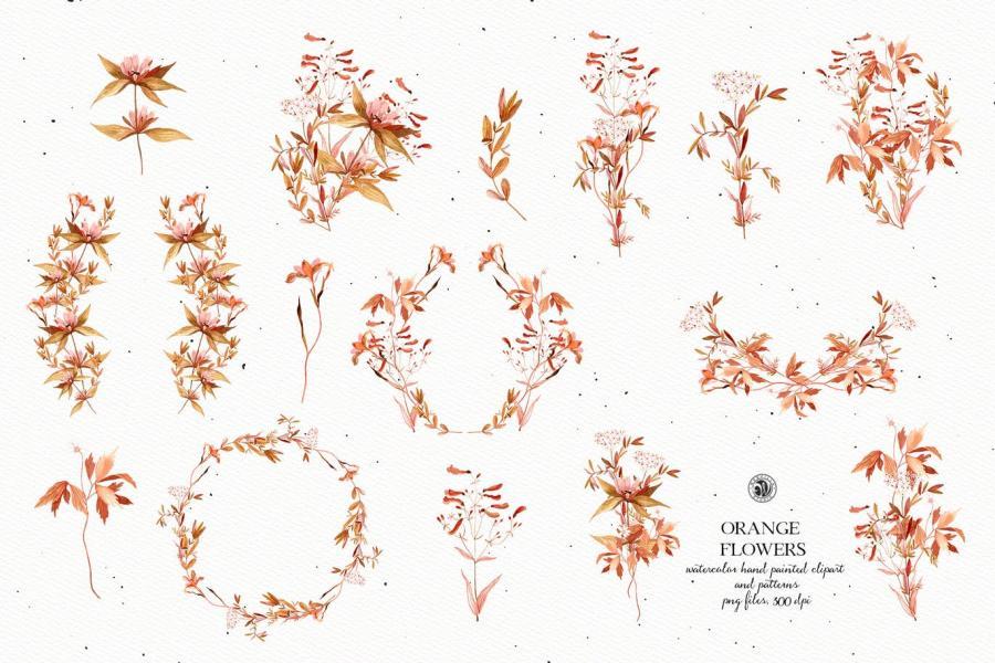 25xt-160371 Orange-Flowers---watercolor-clipart-and-patternsz7.jpg