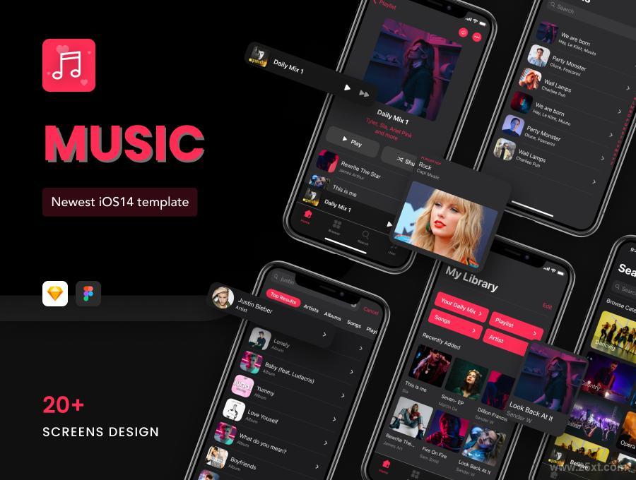 25xt-485049 GLORIES-MusicAppIOS14UIDesignTemplatez3.jpg