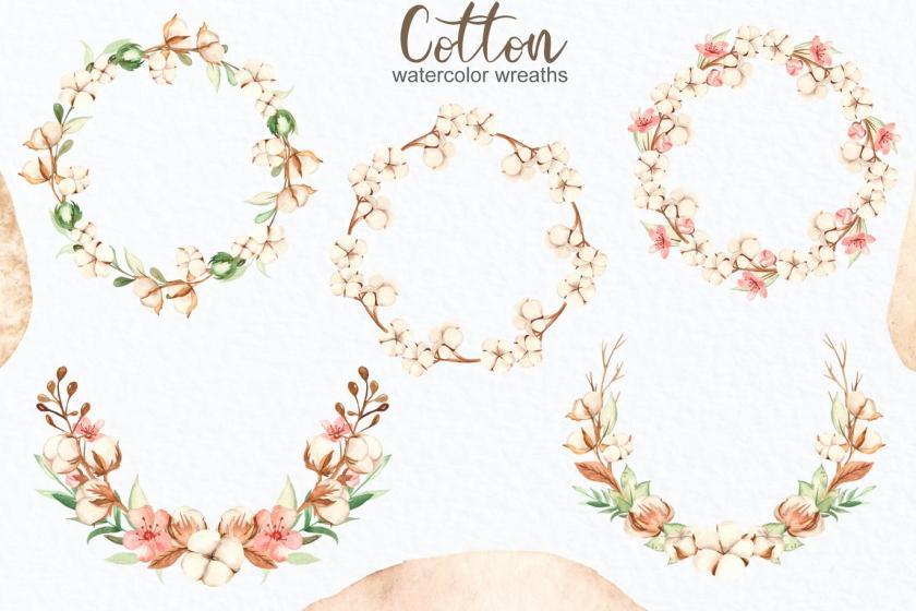25xt-160414 WatercolorcottonClipart,frames,wreathsz7.jpg