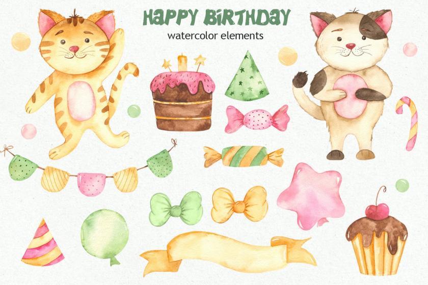 25xt-160421 WatercolorHappyBirthdayDogandCatClipartz3.jpg