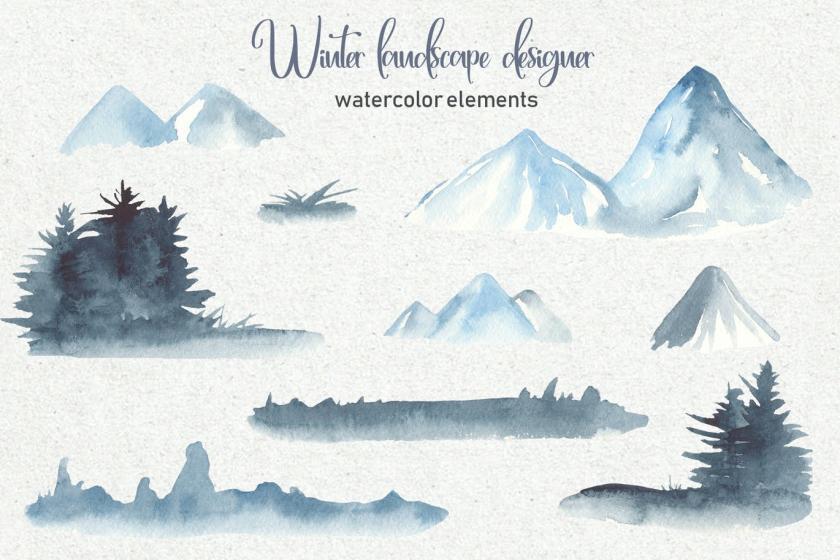 25xt-160426 WatercolorWinterlandscapedesignerz5.jpg