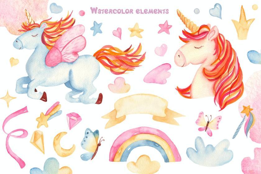 25xt-160427 WatercolorRomanticUnicornsz3.jpg