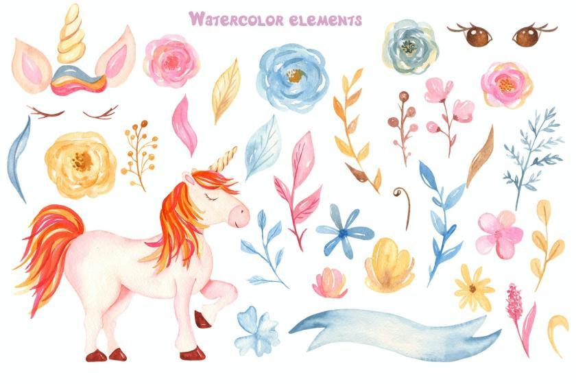 25xt-160427 WatercolorRomanticUnicornsz4.jpg