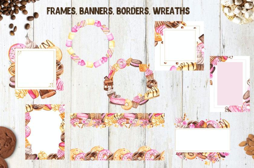 25xt-160428 WatercolorSweetsClipart,frames,cards,patternsz4.jpg