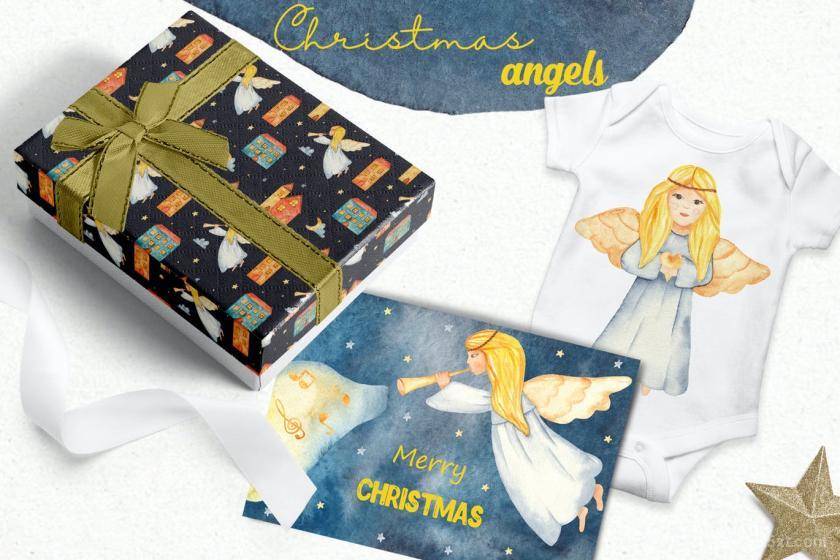 25xt-160431 WatercolorChristmasAngelsClipart,cardsz9.jpg