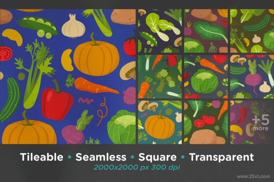 25xt-160801 Cute-Fresh-Vegetables-Seamless-Patternsz3.jpg