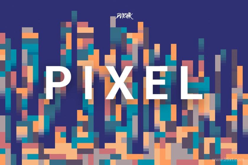 25xt-170387 PixelColorfulMotionSquareBackgroundsV01z5.jpg