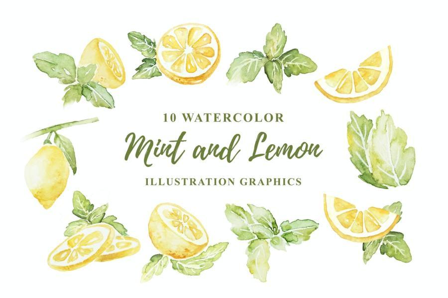 25xt-170558 10-Watercolor-Mint-and-Lemon-Illustration-Graphicsz2.jpg