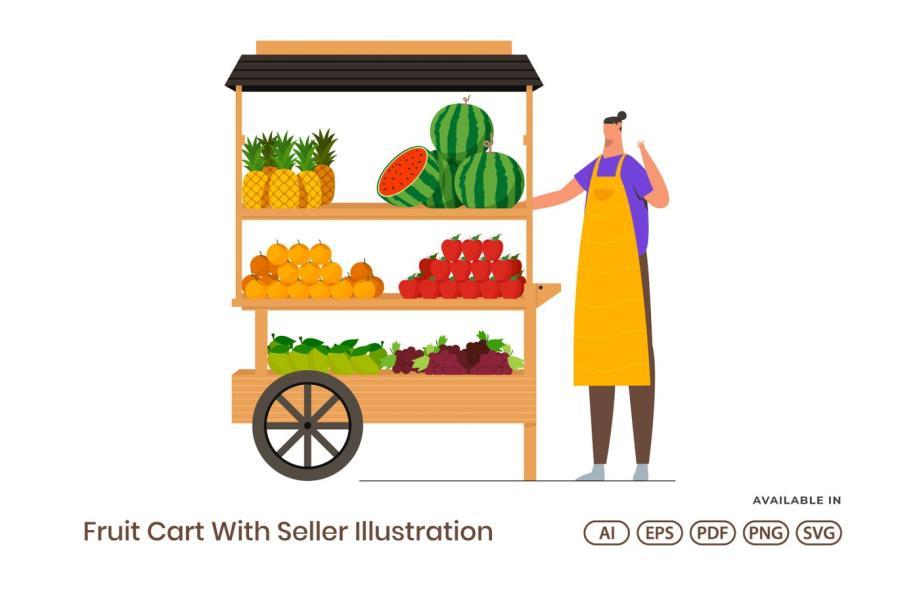 25xt-170591 Fruits-Cart-With-Seller-Illustrationz2.jpg