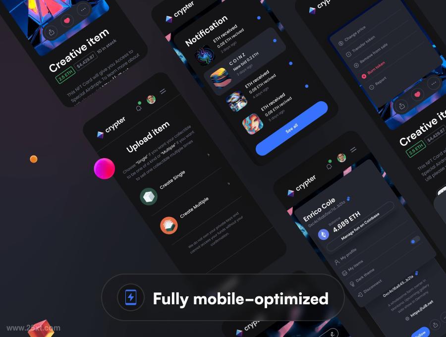 25xt-485425-Crypter - NFT Marketplace UI Kit