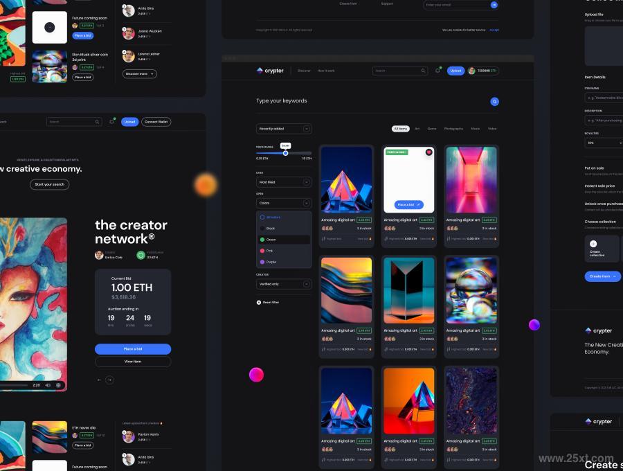 25xt-485425-Crypter - NFT Marketplace UI Kit