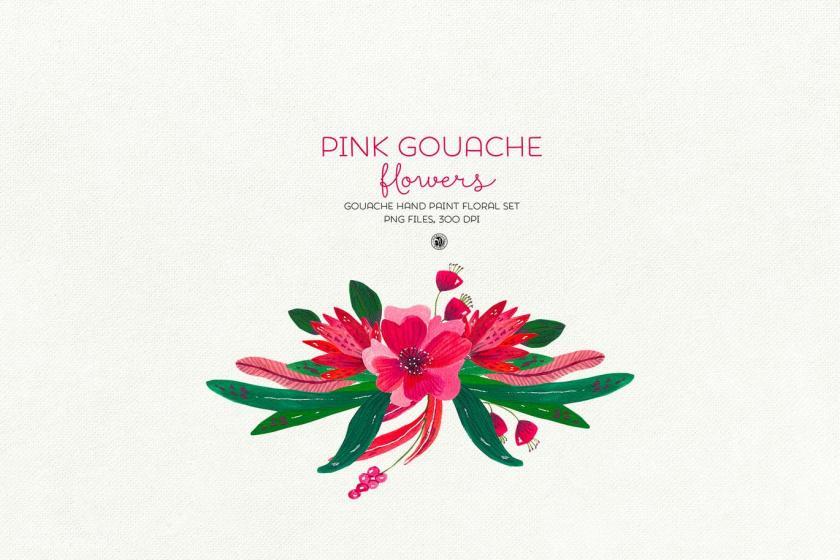 25xt-170035 PinkGouacheFlowersz5.jpg