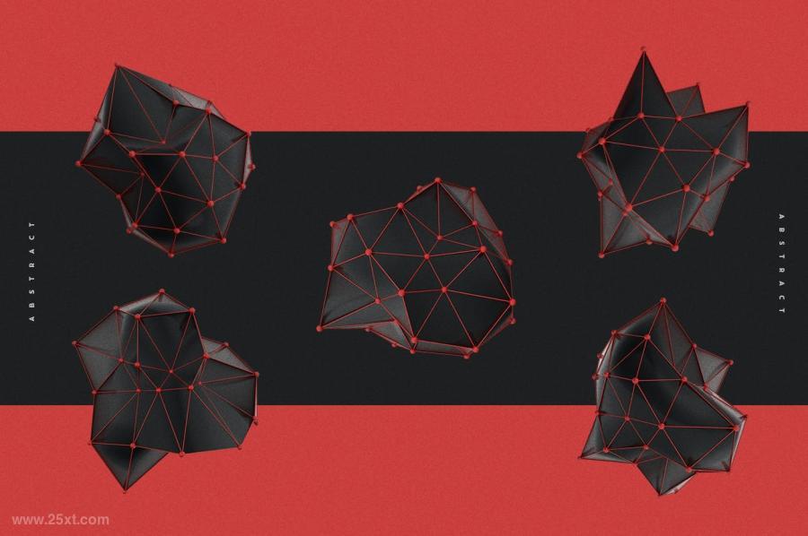 25xt-5050443 Abstract-Polygon-Shape-Red-And-blackz11.jpg