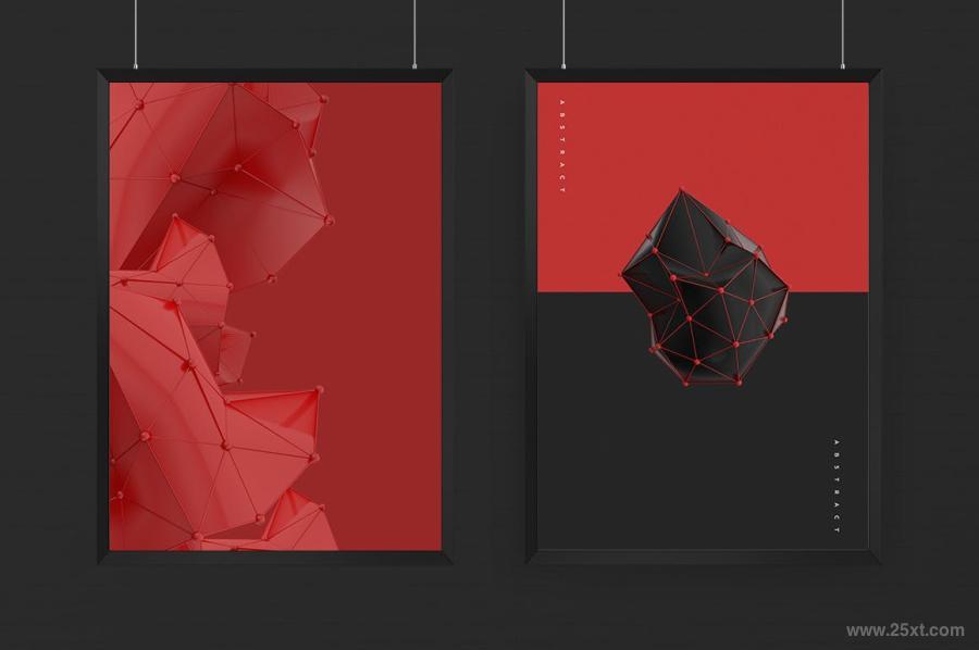 25xt-5050443 Abstract-Polygon-Shape-Red-And-blackz6.jpg