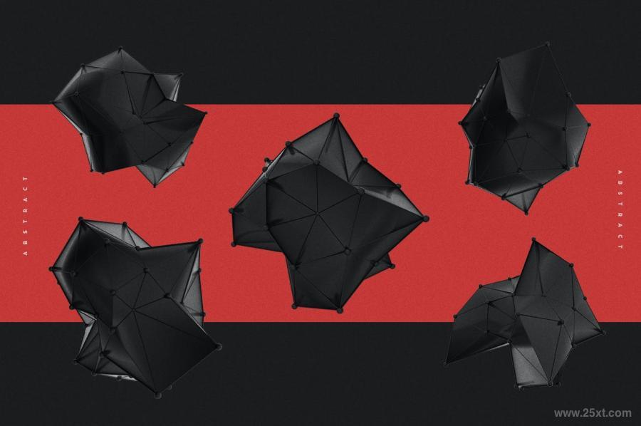 25xt-5050443 Abstract-Polygon-Shape-Red-And-blackz9.jpg