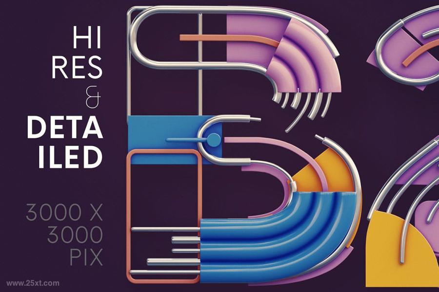 25xt-161377 Colorful-Geometry---3D-Letteringz3.jpg