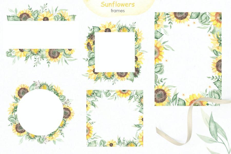 25xt-161199 Sunflowers-Watercolor-collectionz7.jpg