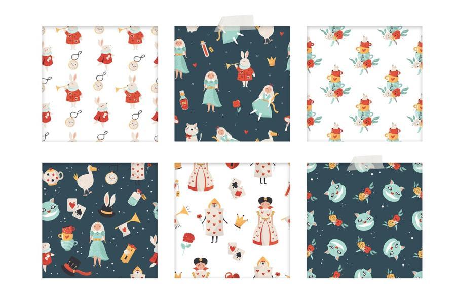 25xt-161221 Wonderland-Seamless-Patternsz4.jpg