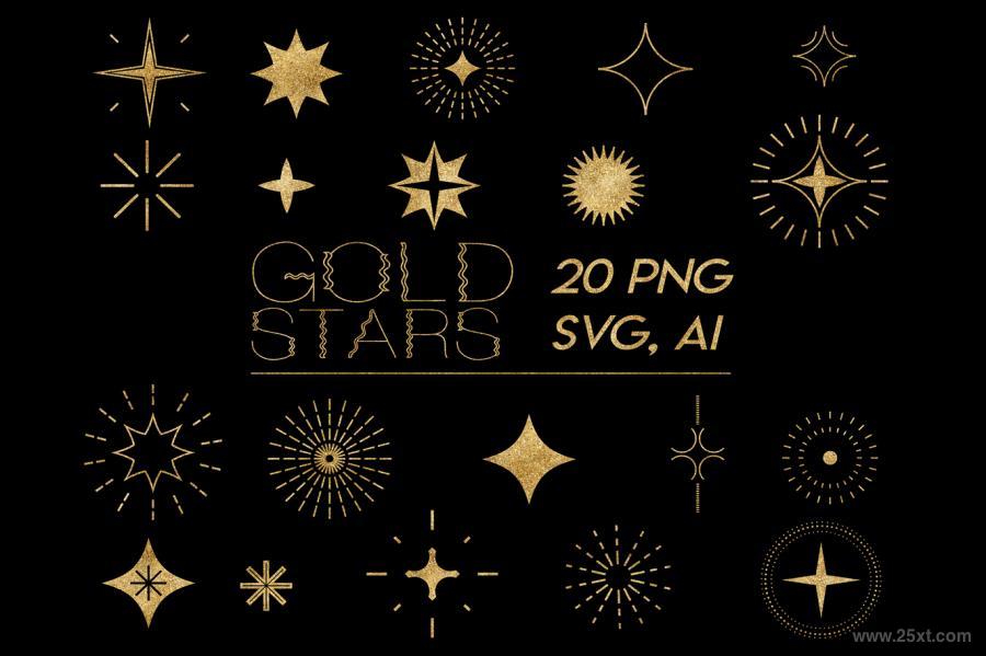 25xt-161231 Gold-Stars-Clipart-Gold-Foil-Stars-Elements-Skyz2.jpg