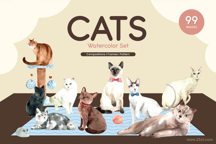 25xt-128640 Cats-Adorable-Pet-Watercolorz2.jpg