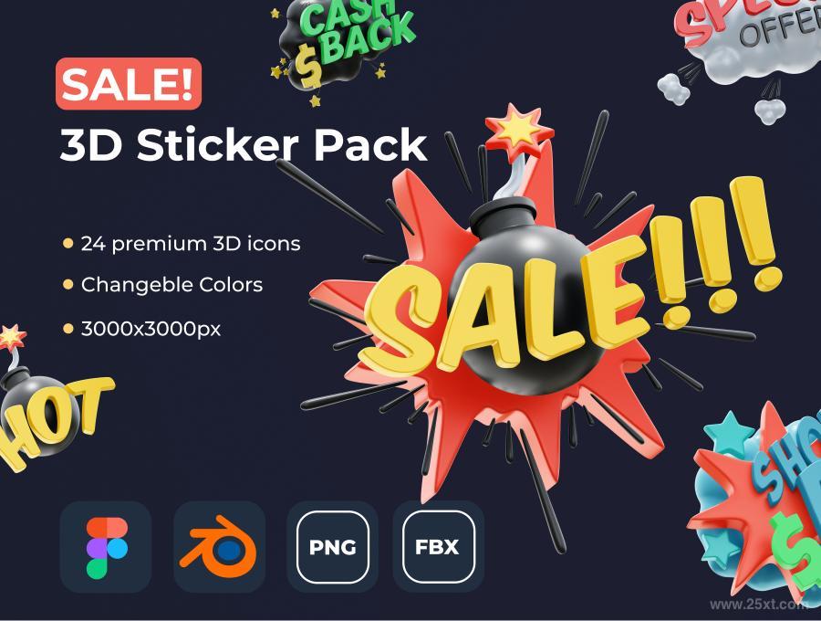 25xt-170796 SALE3DStickerPackz3.jpg