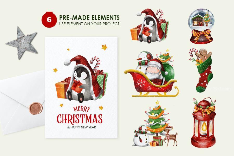 25xt-162602 Christmas-Watercolor-Clipart-Illustrationsz3.jpg