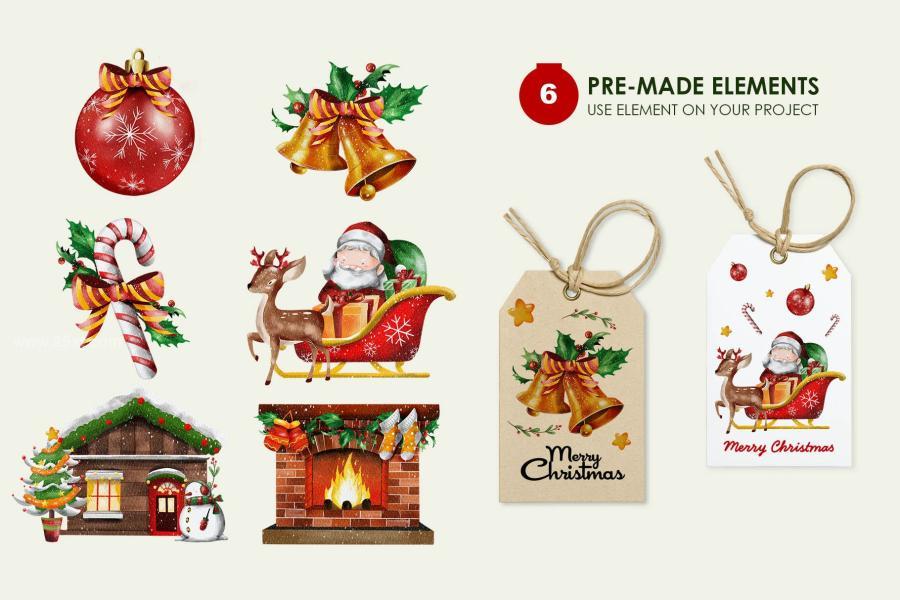 25xt-162602 Christmas-Watercolor-Clipart-Illustrationsz4.jpg