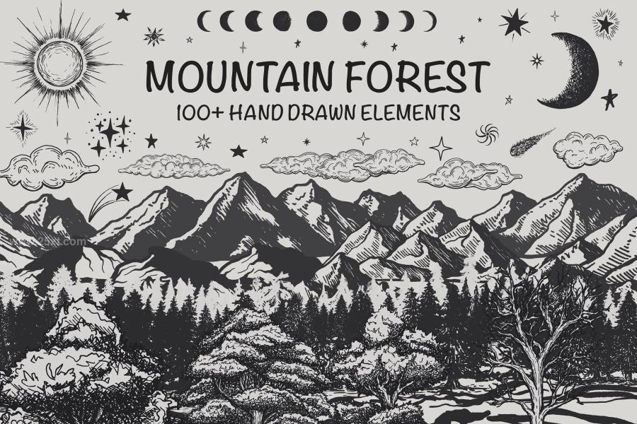 25xt-162671 Mountain-forest-hand-drawn-elementsz2.jpg