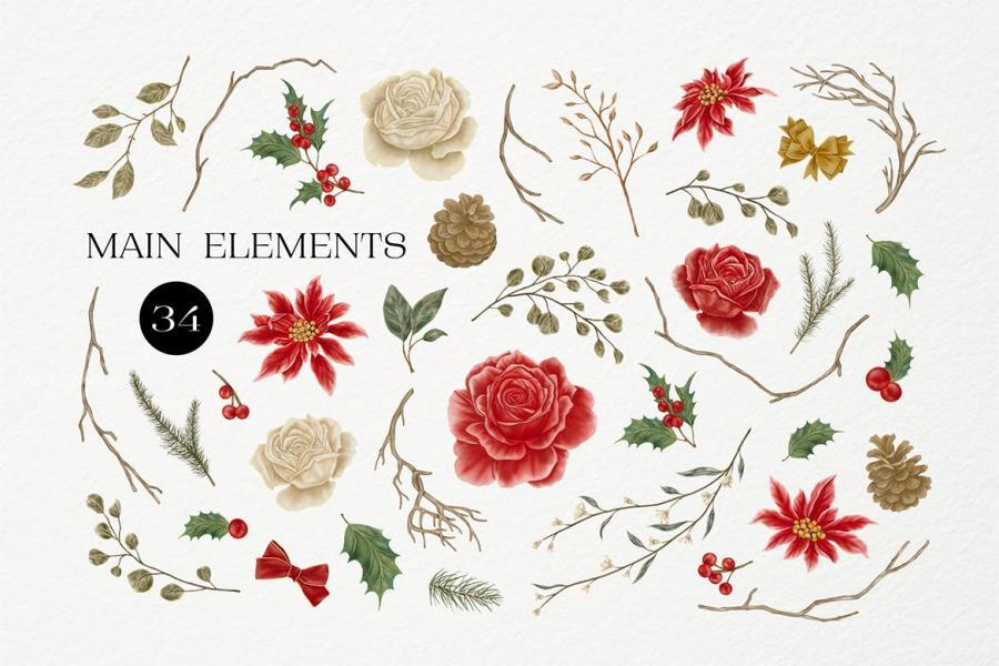 25xt-162688 Christmas-Leaves--Floral-Elementsz4.jpg