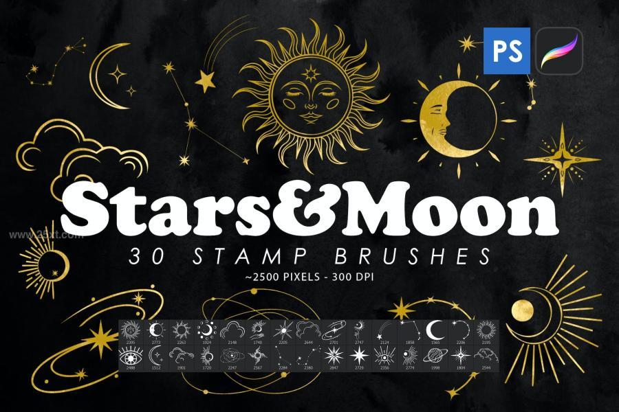 25xt-163298 Stars--Moon-Stamp-Brushesz3.jpg