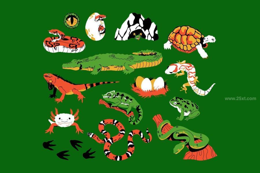 25xt-163097 Green-Hand-Drawn-Reptiles-Illustration-Setz6.jpg