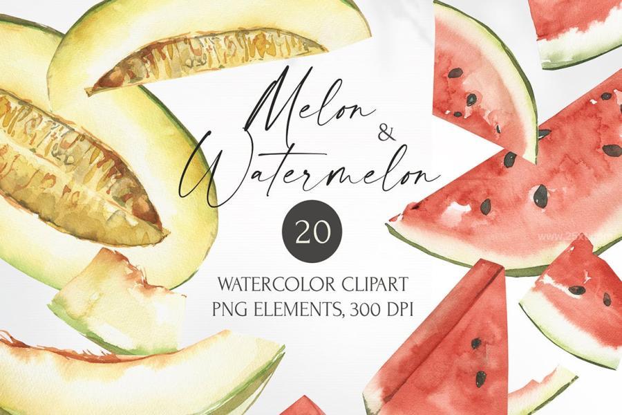 25xt-163108 Watercolor-Melon-and-Watermelon-clipartz2.jpg