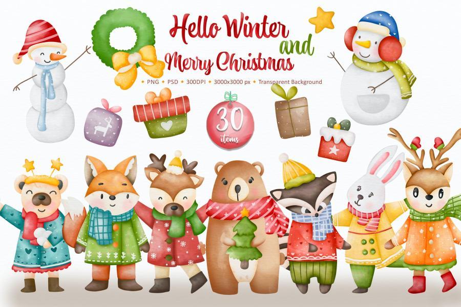 25xt-163573 Watercolor-Hello-winter-Animal-Merry-Christmasz2.jpg