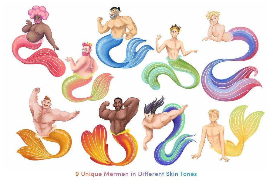 25xt-163660 Mermen-Clipart-Illustration-Packz3.jpg