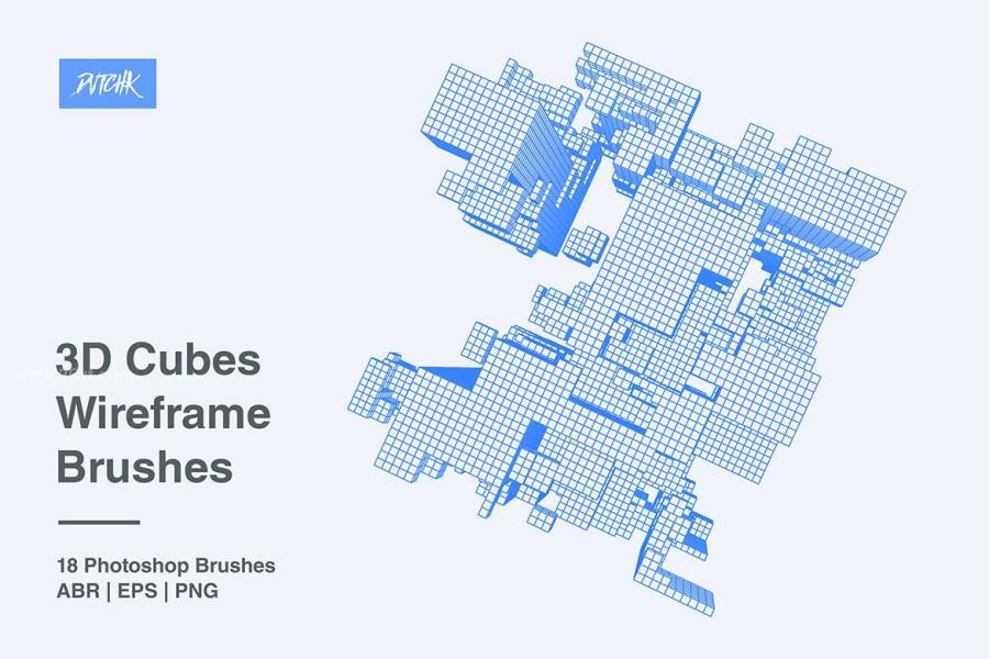 25xt-163423 3D-Cubes-Wireframe-Brushesz4.jpg