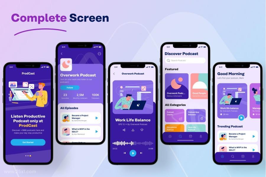 25xt-487591 Professional-Podcast-Mobile-App-UI-Kit-Templatez4.jpg