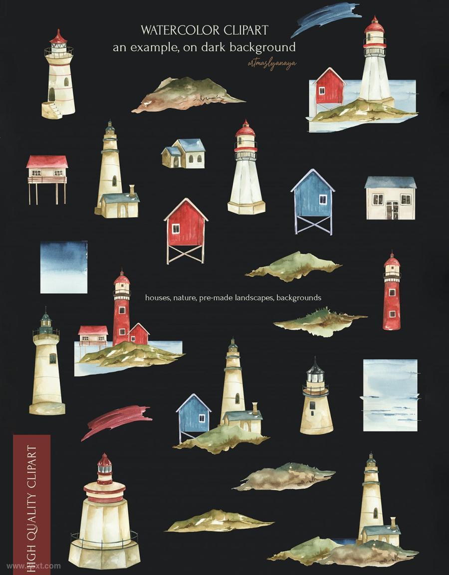 25xt-488289 Watercolor-Lighthouses-clipart-Landscapes,-oceanz5.jpg