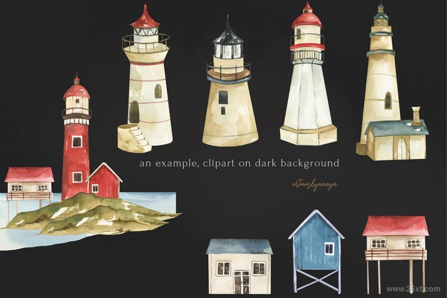 25xt-488289 Watercolor-Lighthouses-clipart-Landscapes,-oceanz9.jpg