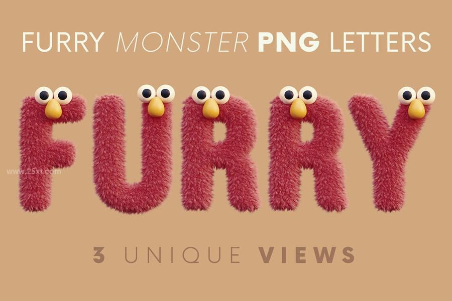 25xt-171118 Furry-Monsters---3D-Letteringz2.jpg