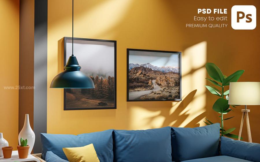 25xt-172415 Two-Frame-Artwork-Template-Mockup-Yellow-Wall-3Dz3.jpg