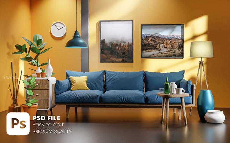 25xt-172415 Two-Frame-Artwork-Template-Mockup-Yellow-Wall-3Dz4.jpg