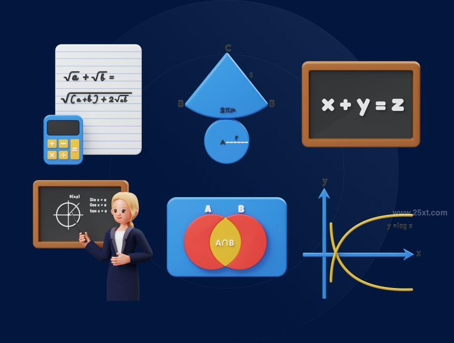 25xt-163893 Mathematics-3D-Iconz6.jpg
