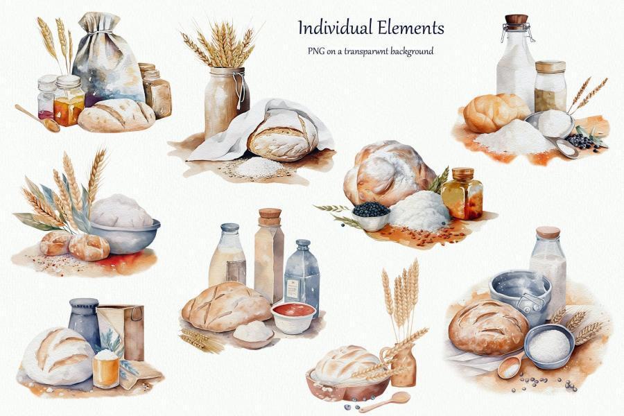 25xt-164587 Baking-Watercolor-Clipart-Bread-Clipartz3.jpg