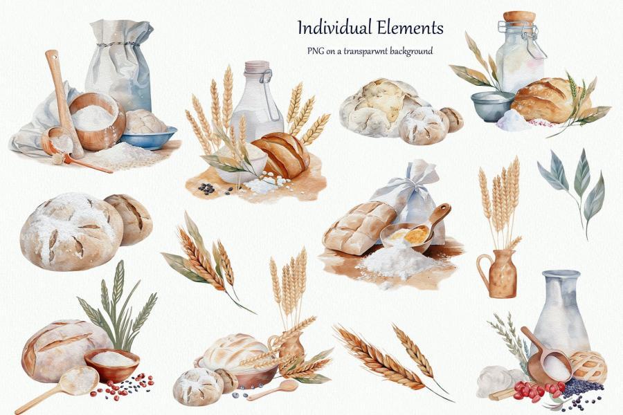 25xt-164587 Baking-Watercolor-Clipart-Bread-Clipartz4.jpg