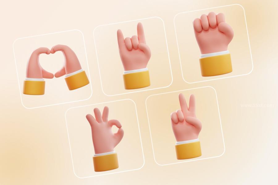 25xt-164240 3D-Rock-Peace-Heart-Love-Raised-Fist-OK-Hand-Signsz6.jpg